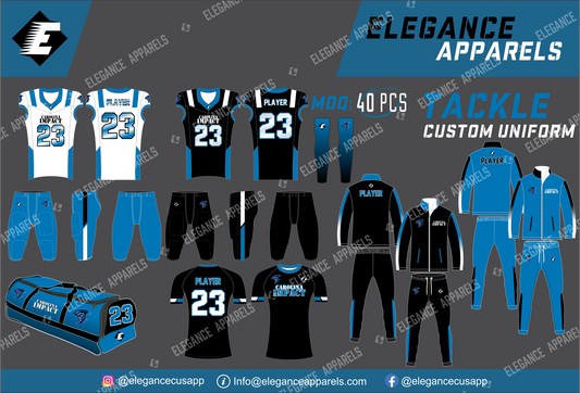 Pre Order Package Home & Away Tackle Uniform Team Package With Bag & Track Suits.